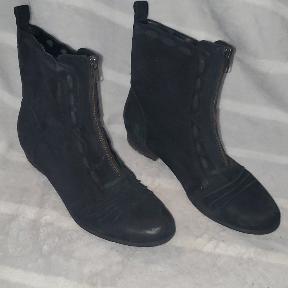 Rockport booties leather flat comfy